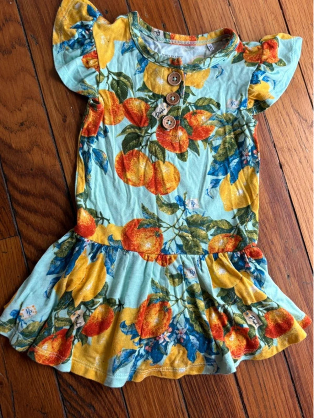 12/18M Posh Peanut Bamboo Baby Girls Peaches Outfit